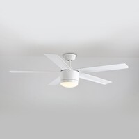 Modern takfläkt Rico vit med fjärrkontroll inkl. LED