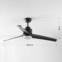 Takfläkt Akira inkl. LED - svart
