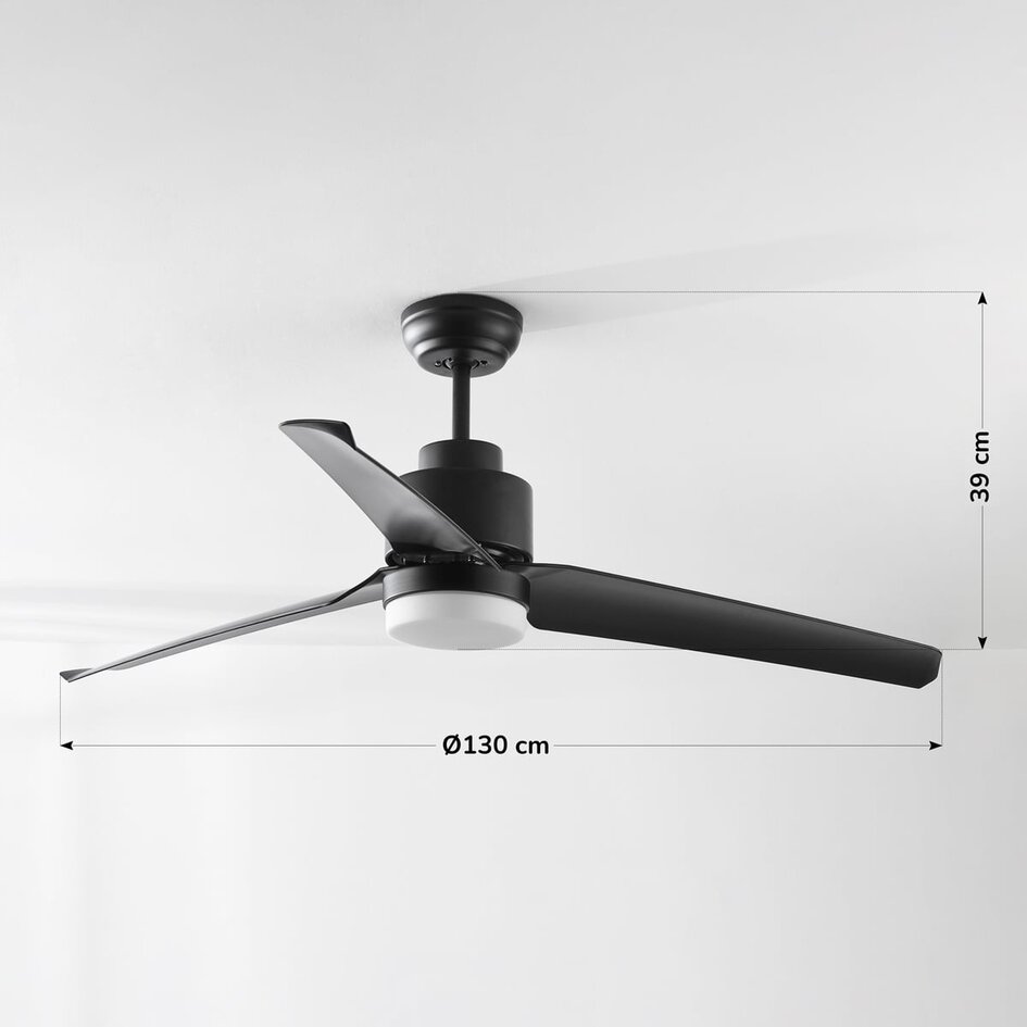 Takfläkt Akira inkl. LED - svart