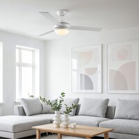 Takfläkt Jinx inkl. LED - vit och ljusbrun