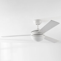 Takfläkt Jinx inkl. LED - vit och ljusbrun