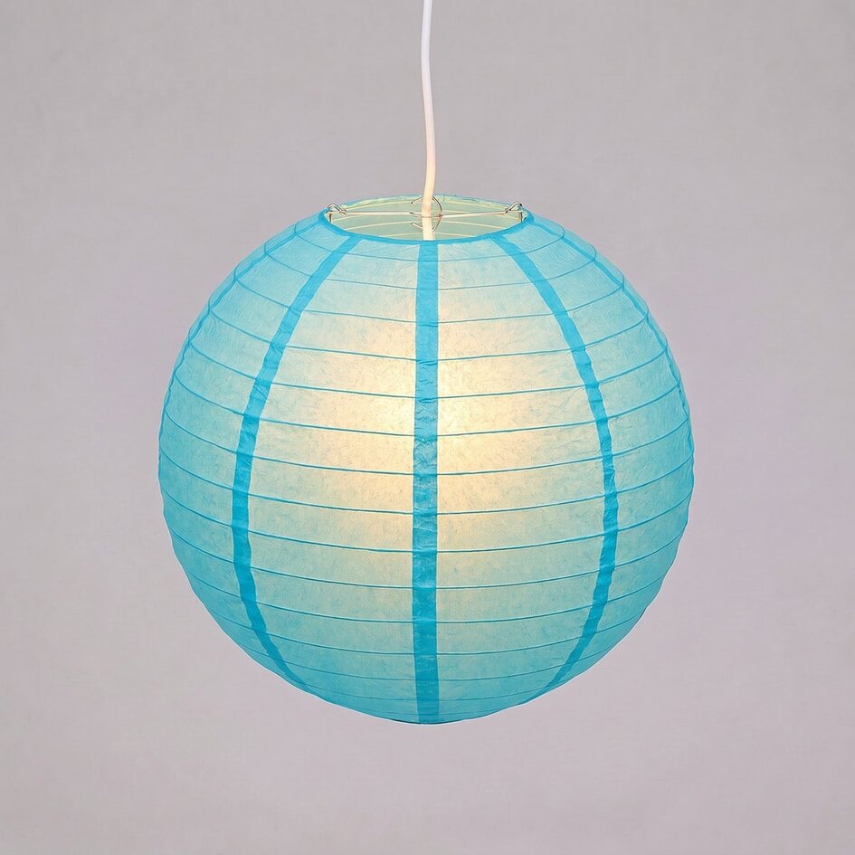 Blå nylonlampion för utomhusbruk