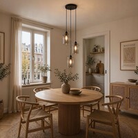 Modern matt svart taklampa med rökgrått glas 3-ljus - Akron