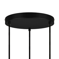 Modern matt svart taklampa med rökgrått glas 3-ljus - Akron