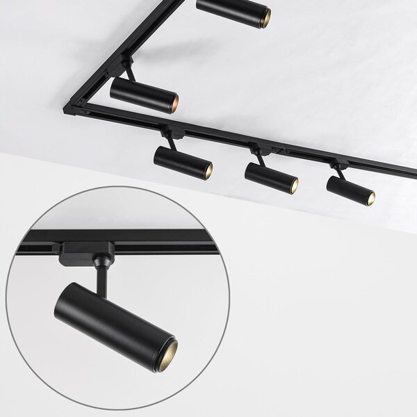 Modernt 1-fas skensystem på 3 meter med Jolie spotlights - taklampa