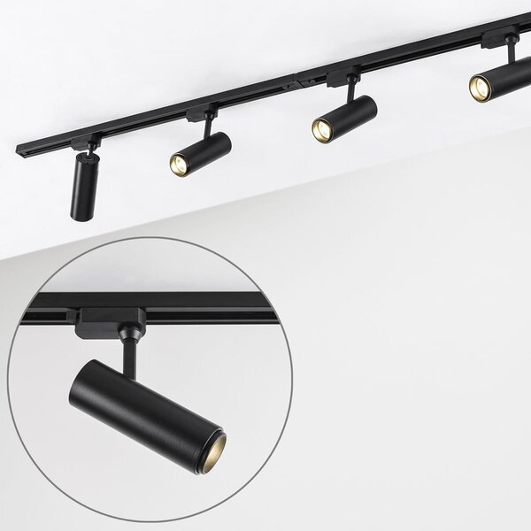 Modernt 1-fas skensystem på 1,5 meter med Jolie spotlights - taklampa