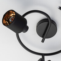 Taklampa Flynn med 3 justerbara spotlights - svart