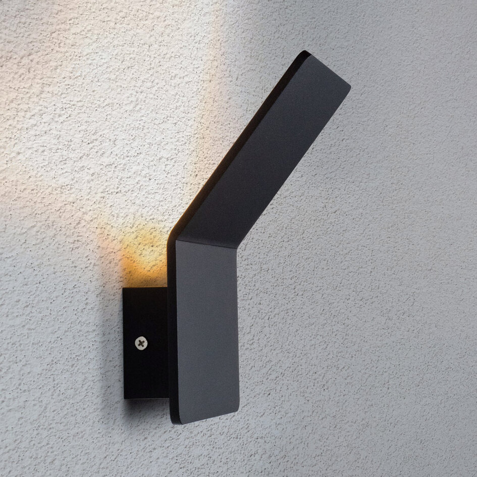 Dimbar vägglampa Lucy, mattsvart