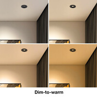 Infälld spotlight 4W med dim-to-warm funktion UGR<15 - Adam