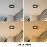 Infälld spotlight Luuk med dim-to-warm-funktion - vit