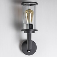 Utomhusvägglampa Pepijn med sensor - antracit