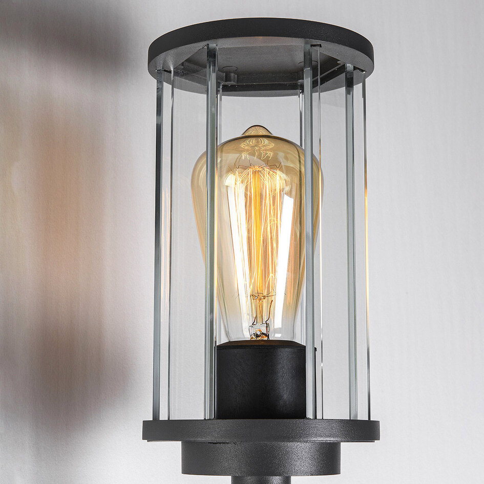 Utomhusvägglampa Pepijn med sensor - antracit