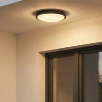 Modern utomhusvägglampa Samuel med sensor - antracit 20W