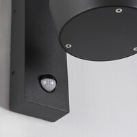 Designad utomhusvägglampa Jonah med sensor - antracit