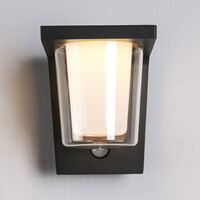 Utomhusvägglampa Lio med sensor - antracit med integrerad LED