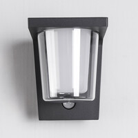 Utomhusvägglampa Lio med sensor - antracit med integrerad LED