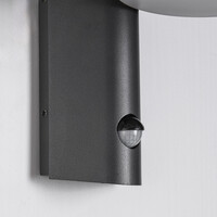 Utomhusvägglampa Mayson med sensor - antracit med integrerad LED