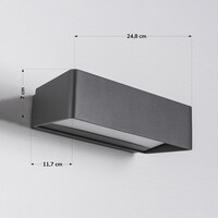 Designad utomhusvägglampa Raf - antracit med integrerad LED