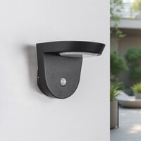 Solcellsvägglampa med sensor - Jackson