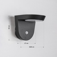 Solcellsvägglampa med sensor - Jackson