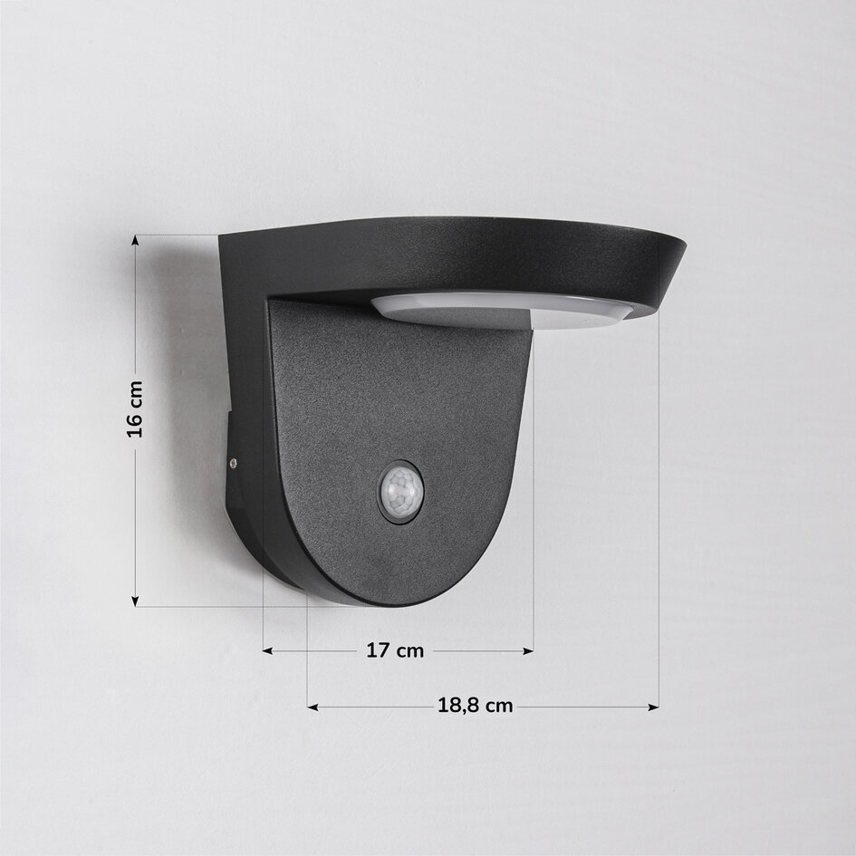 Solcellsvägglampa med sensor - Jackson