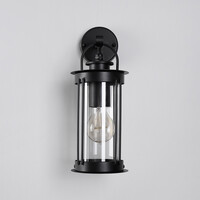 Industriell utomhusvägglampa Sienna - svart