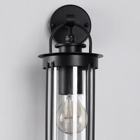 Industriell utomhusvägglampa Sienna - svart