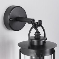 Industriell utomhusvägglampa Sienna - svart