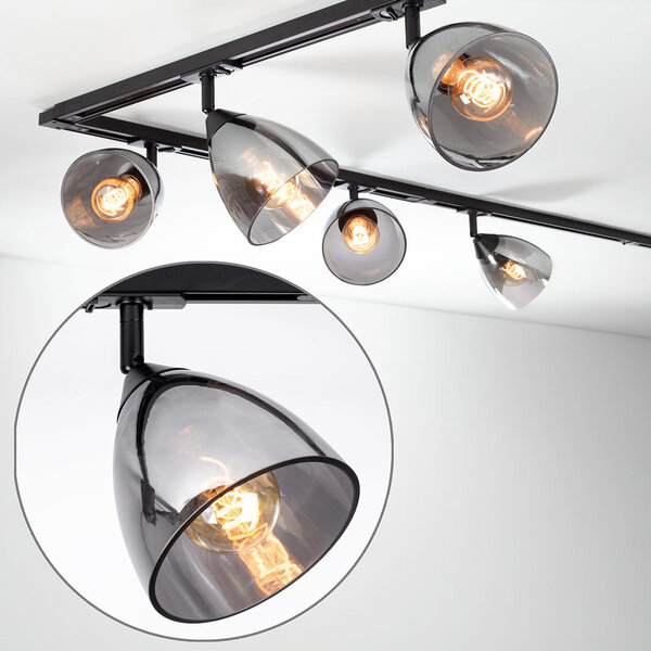 Modernt 1-fas skensystem på 3 meter med Jenna spotlights - taklampa
