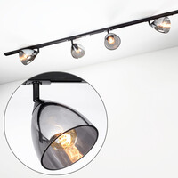 Set med 1-fas skensystem på 1,5 meter och Jenna-spotlights, svart