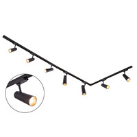 Set med 1-fas skensystem på 3 meter och Juliette-spotlights, svart