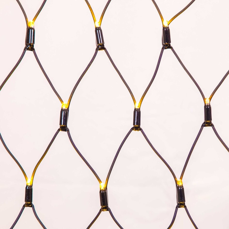 Kopplingsbar nätbelysning | från 2 m² | 200 LED | varmvit med glitter | gummi