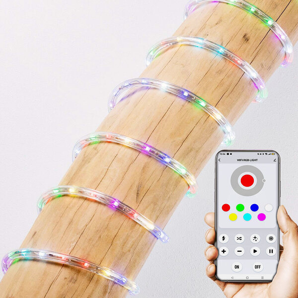 Smart RGB ljusslang | 10 meter med 300 lysdioder | Wifi