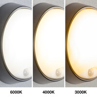 LED-bulkhead med sensor och justerbar färgtemperatur