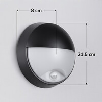 Rund LED-bulkhead med sensor och justerbar färgtemperatur