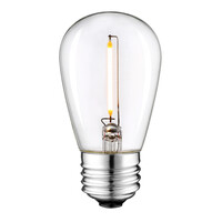 Dimbar 1 watt filamentlampa i plast: 15 eller 25-pack