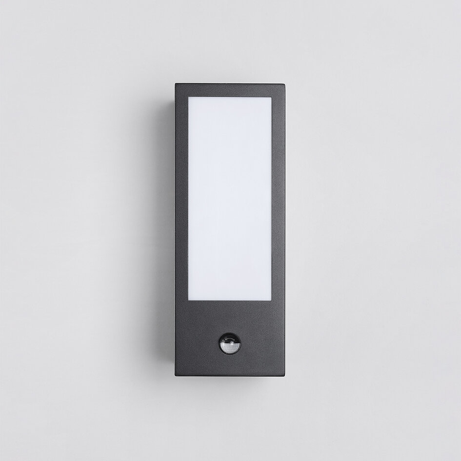 Utomhusvägglampa Lyon med sensor