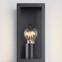 Utomhusvägglampa Nantes med sensor - svart