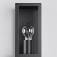 Utomhusvägglampa Nantes med sensor - svart