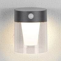 Solcellsvägglampa för utomhusbruk med sensor - Pim