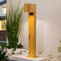Stående utomhuslampa Simone - träutseende