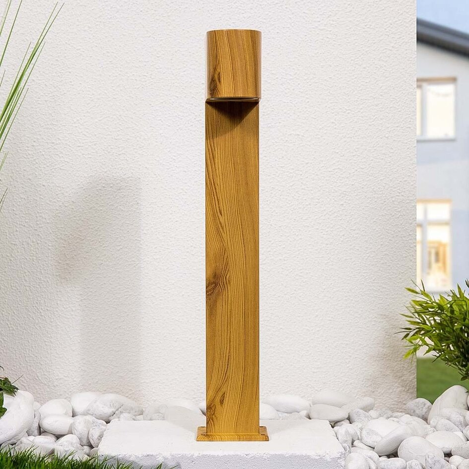 Stående utomhuslampa Simone - träutseende