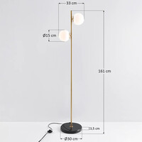 Golvlampa 2-ljus Phae