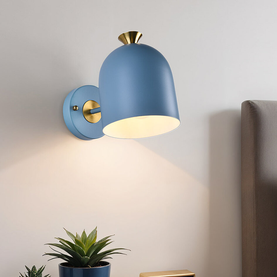 Blå vägglampa Raya