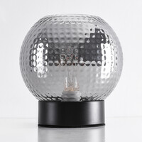 Bordslampa med rökfärgat glas - Inte