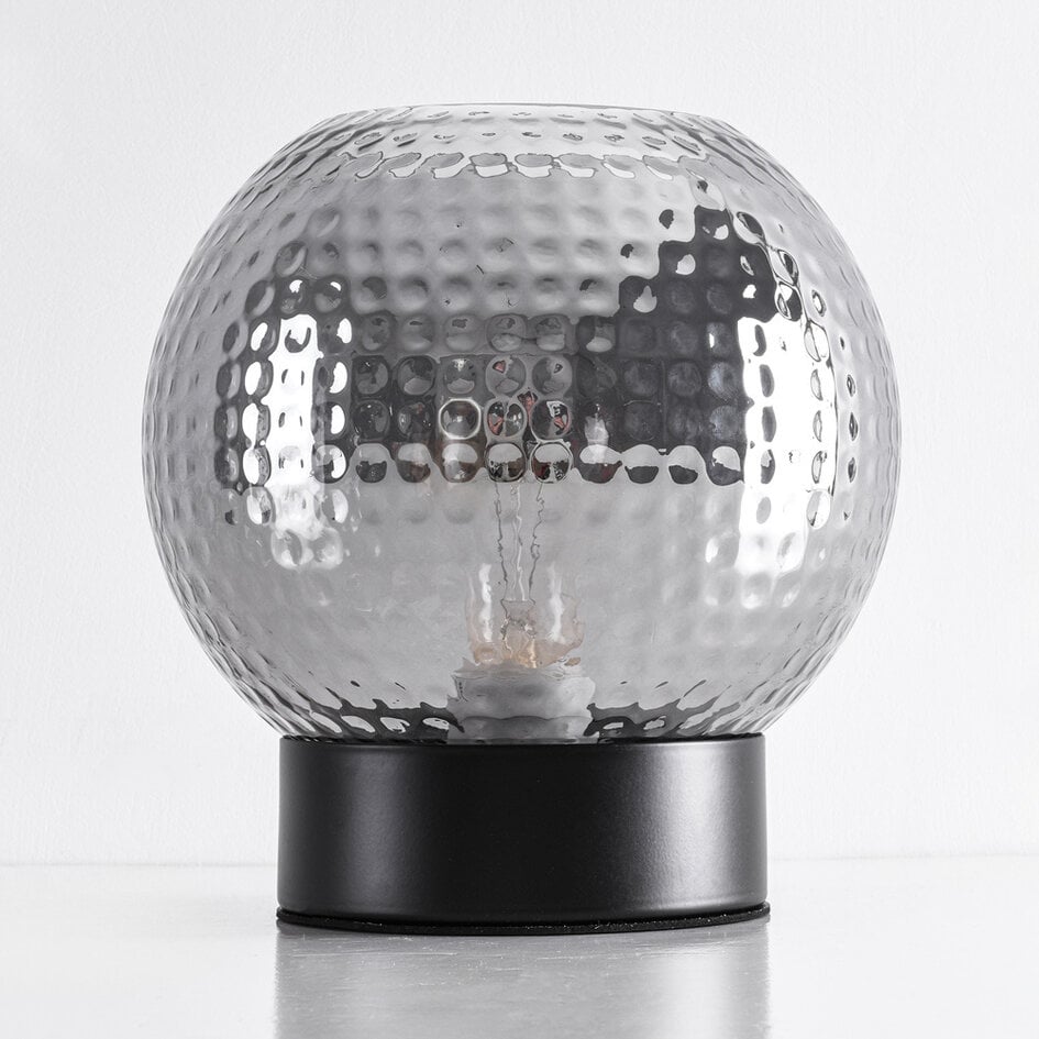 Bordslampa med rökfärgat glas - Inte