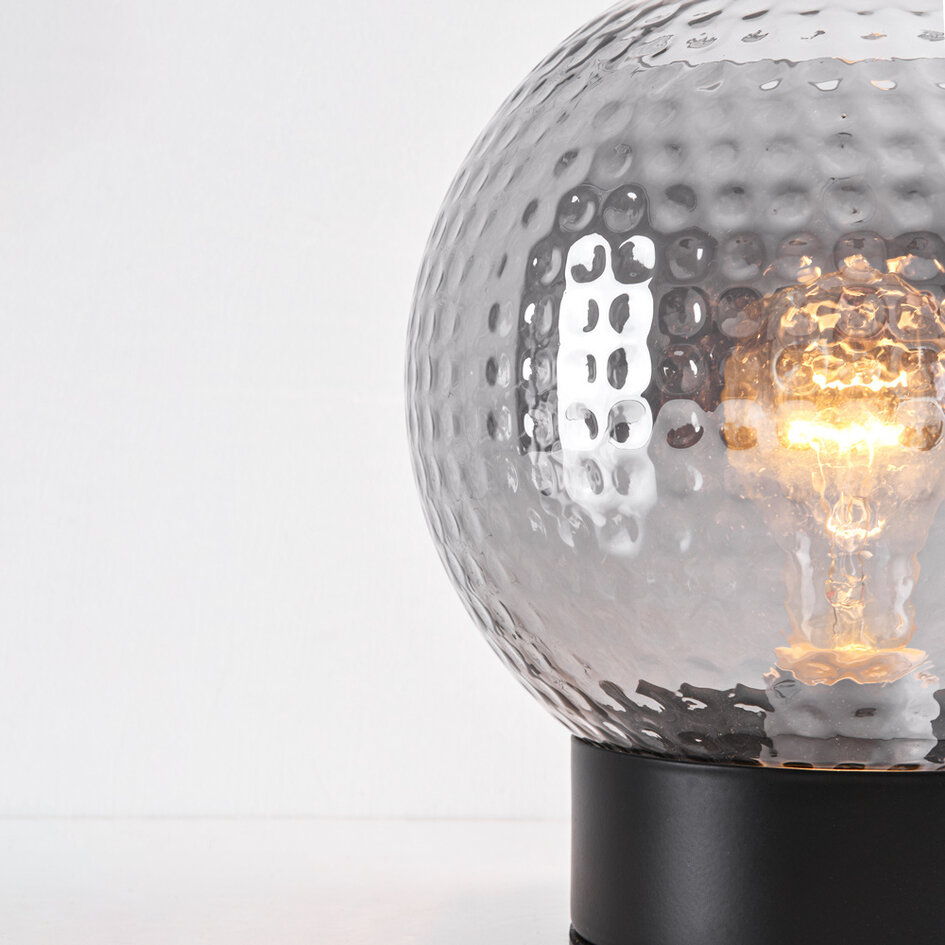 Bordslampa Inte - rökfärgat glas med textur