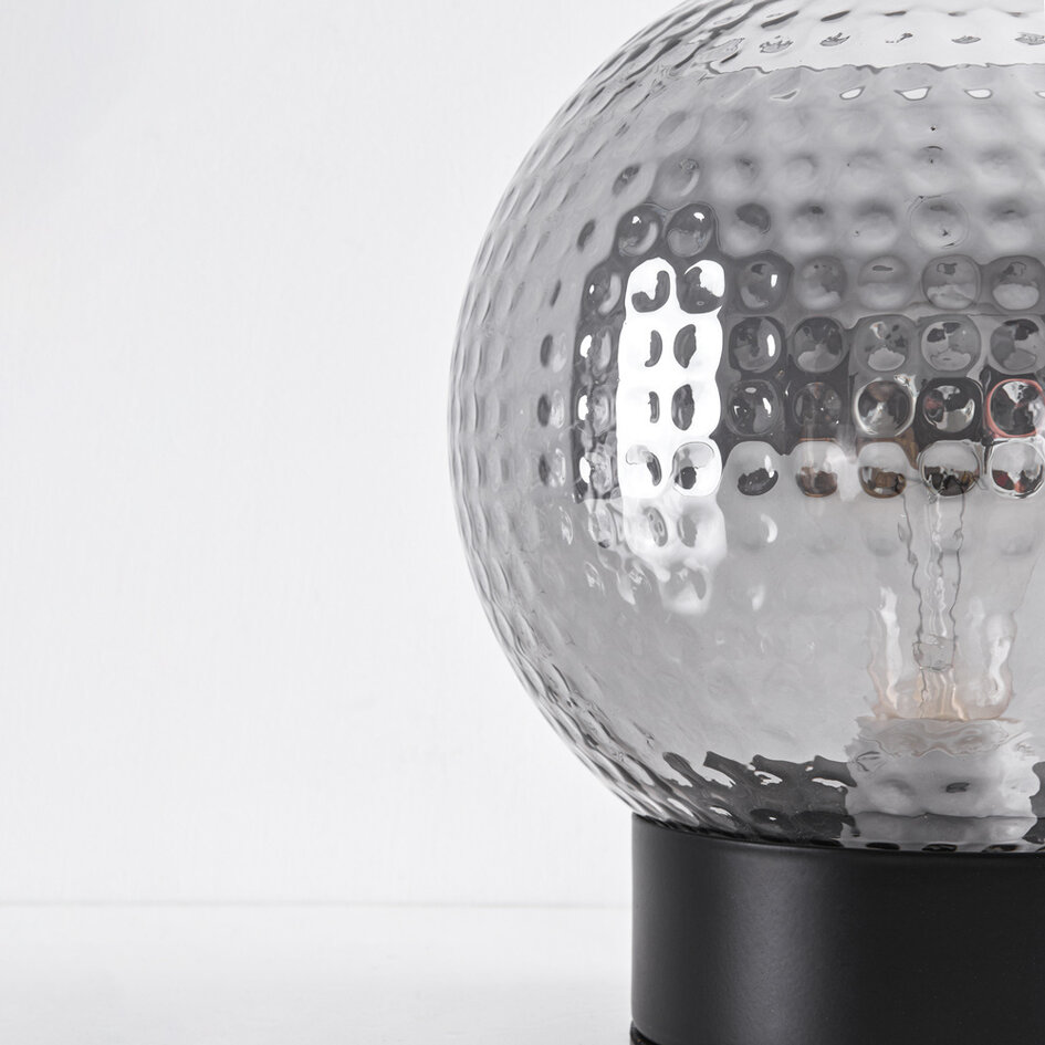 Bordslampa Inte - rökfärgat glas med textur