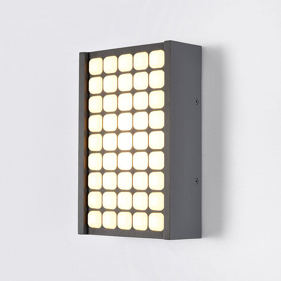 Utomhusvägglampa Melina - svart med integrerad LED