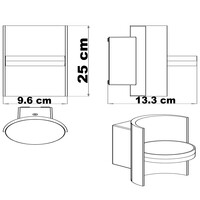 Utomhusvägglampa Rhoda - med integrerad LED